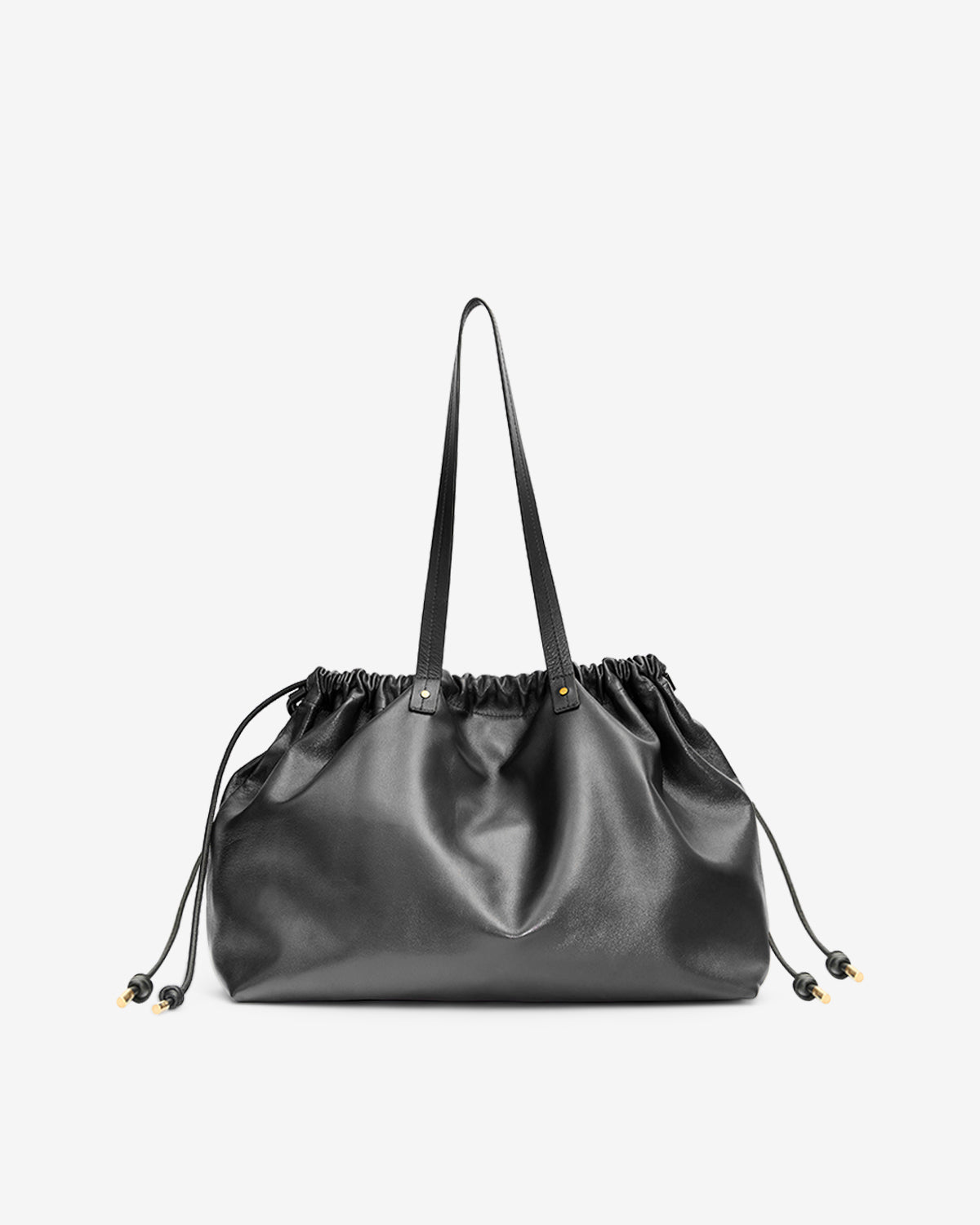 Silven e/w shiny leather tote bag - Black - Woman - 2