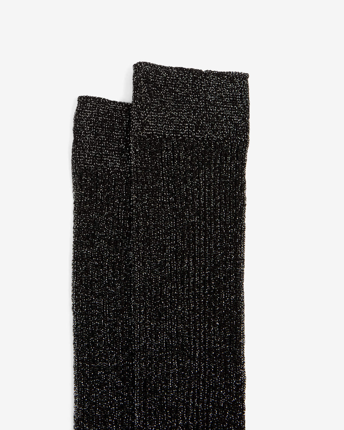 Loula high lurex socks - Black and silver - Woman - 2