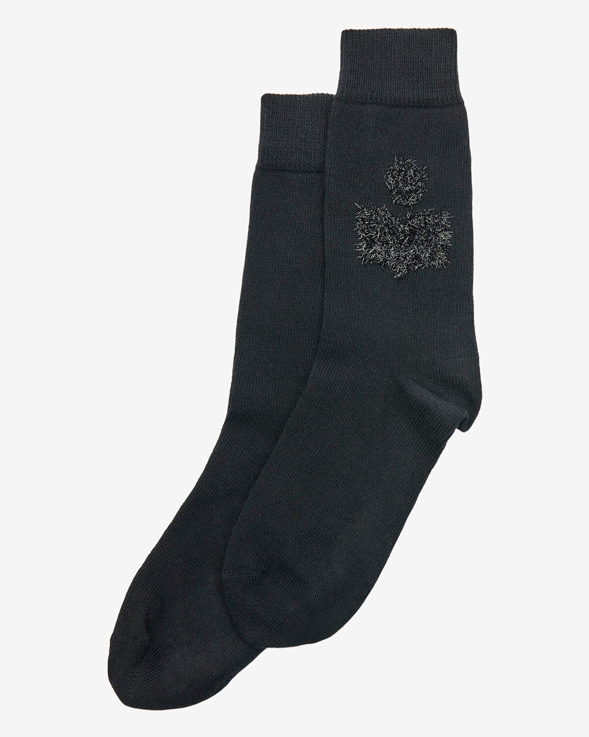 Sourya high fine knit socks - Black - Woman - 1