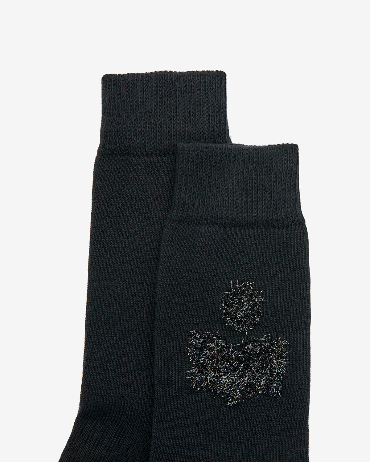 Sourya high fine knit socks - Black - Woman - 2