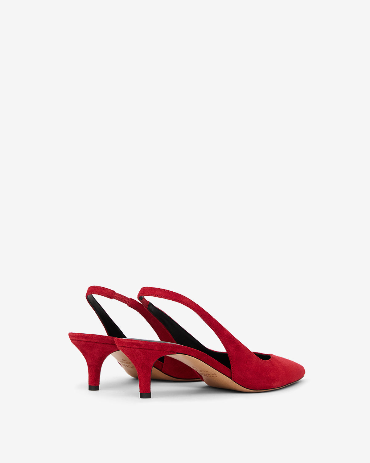Escarpines de ante con tira y tacón padim - Scarlet red - Woman - 2