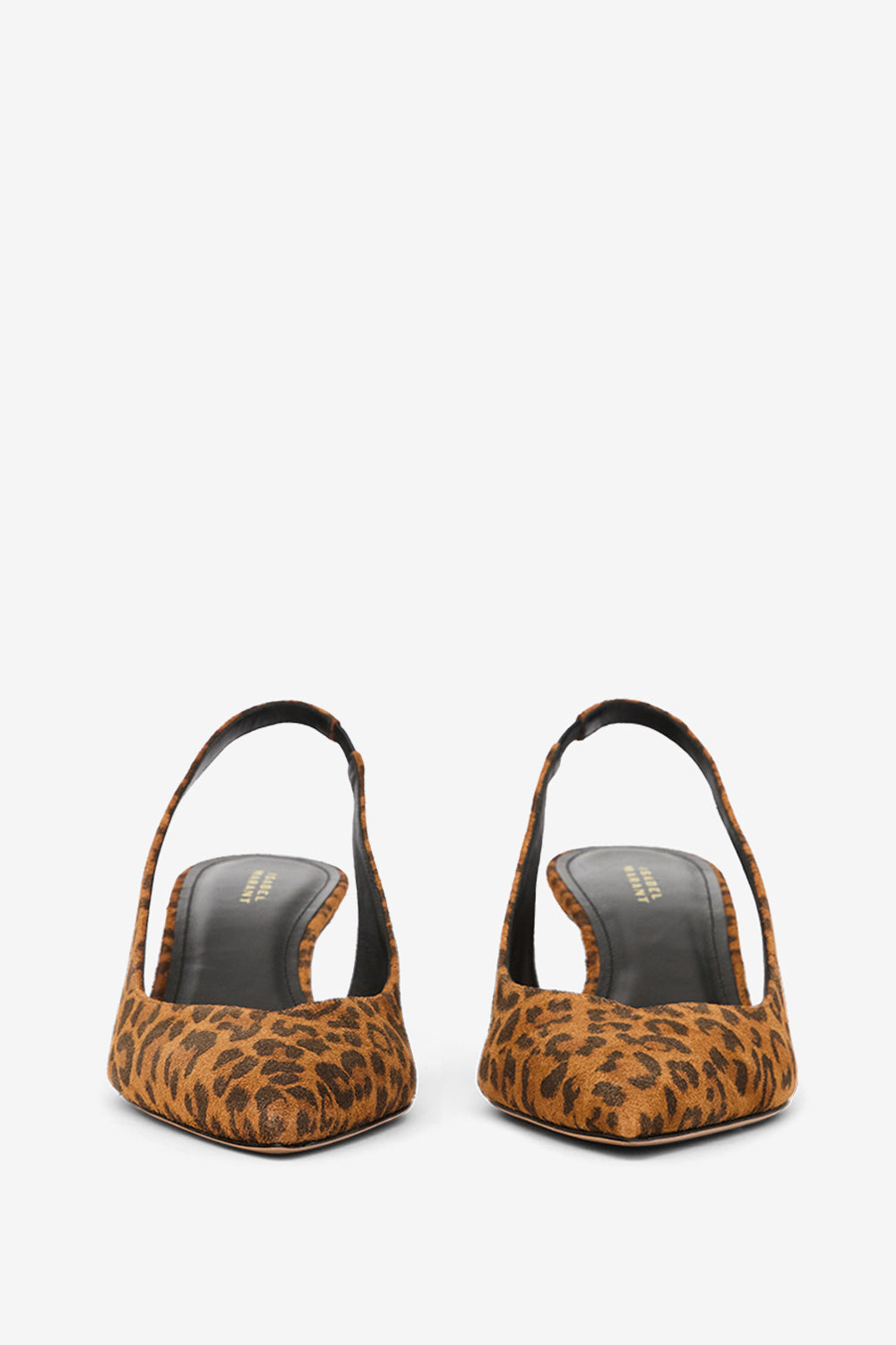 ヒョウ柄スエードレザーのパディムスリングバックヒール - Leopard - Woman - 4
