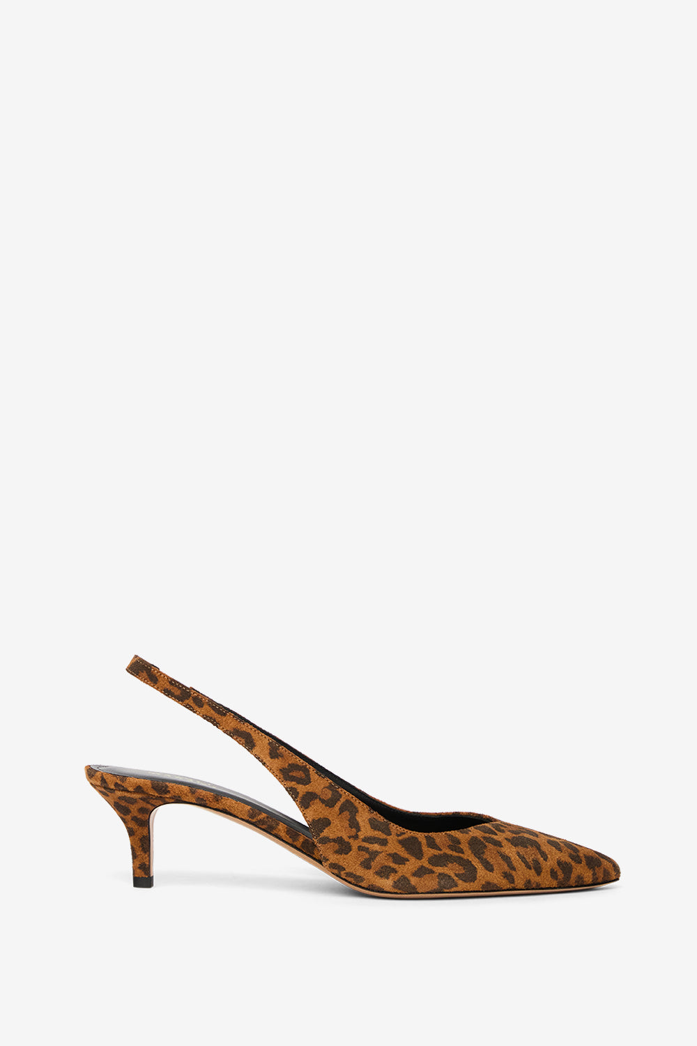 ヒョウ柄スエードレザーのパディムスリングバックヒール - Leopard - Woman - 1