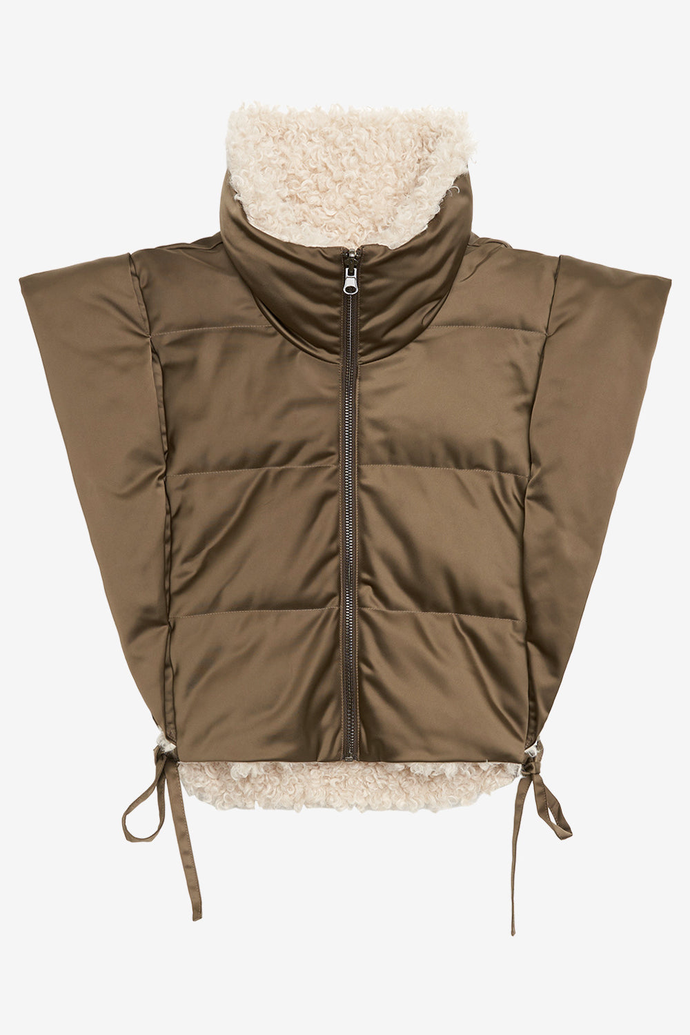 Wendbare weste hoodiali ohne ärmel - Khaki - Woman - 1