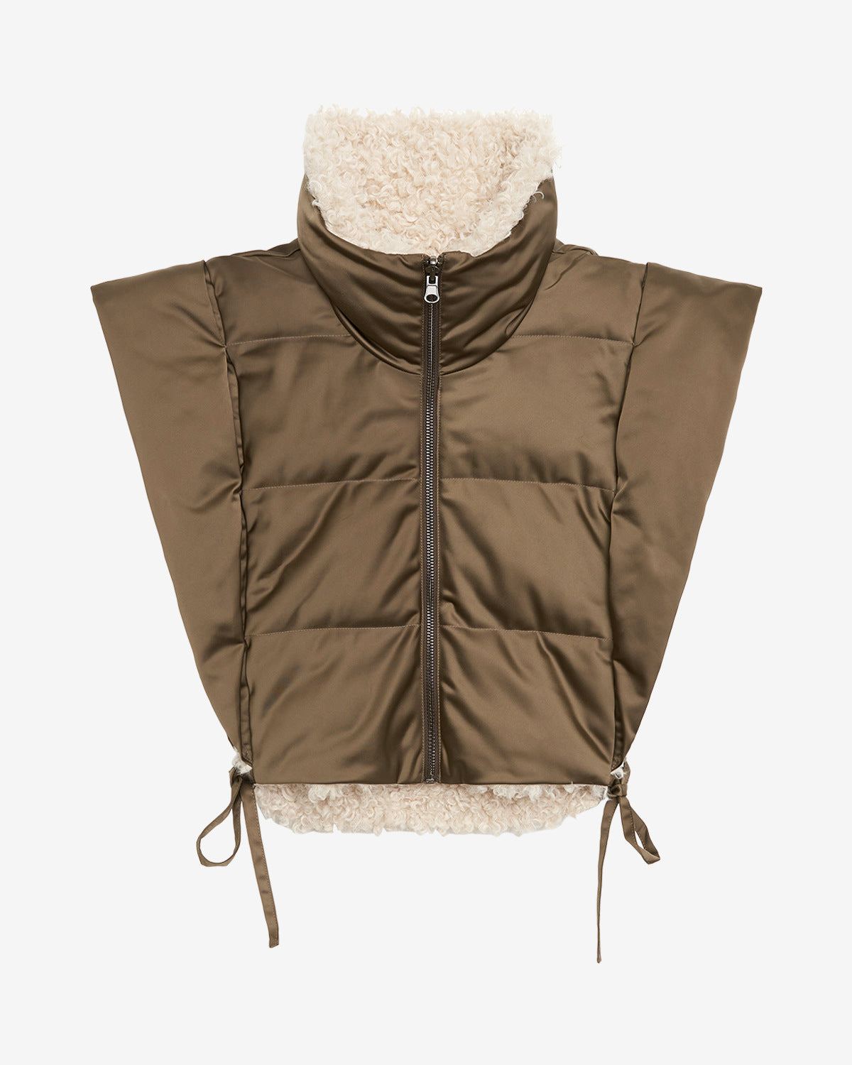 Wendbare weste hoodiali ohne ärmel - Khaki - Woman - 5