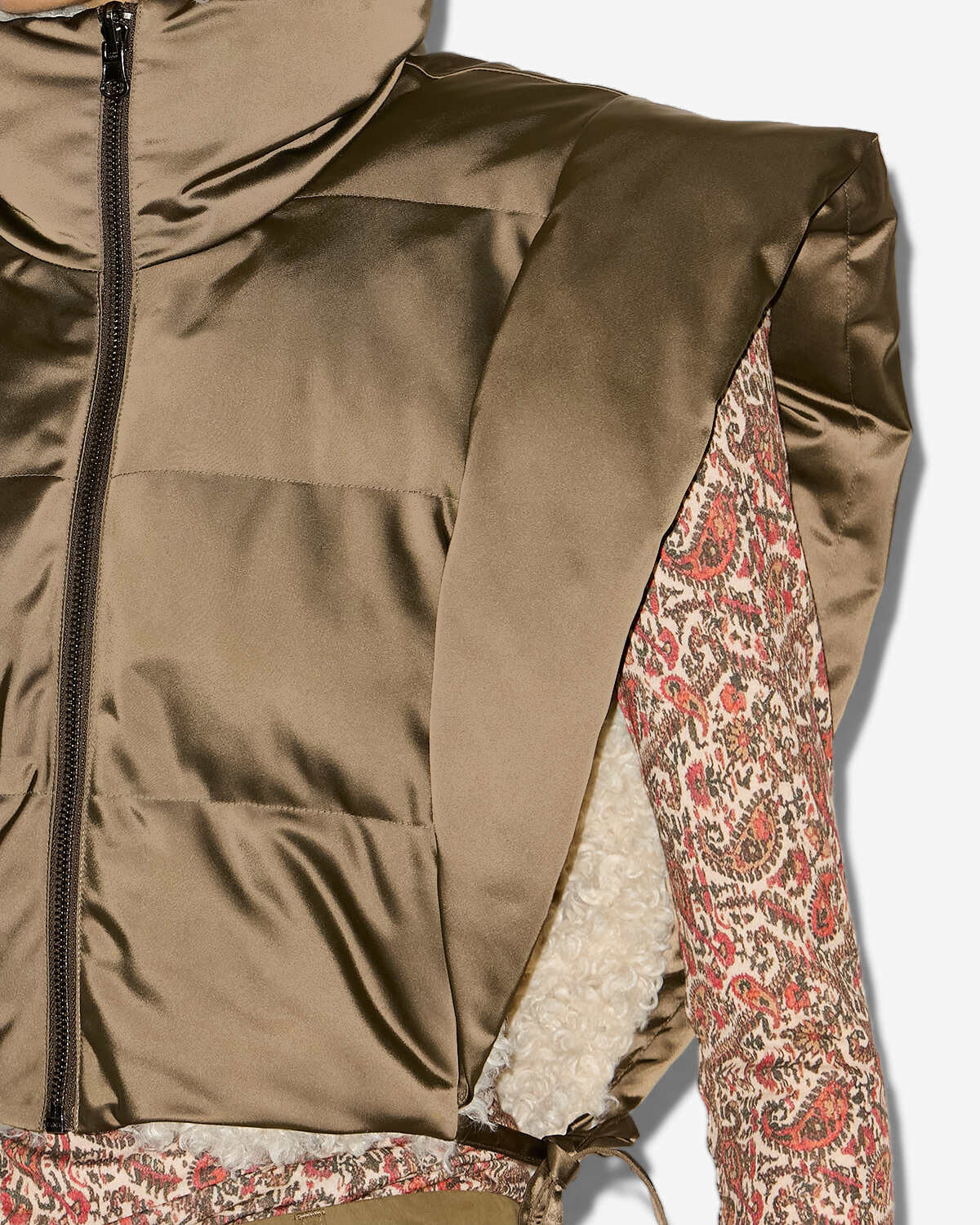 Wendbare weste hoodiali ohne ärmel - Khaki - Woman - 2