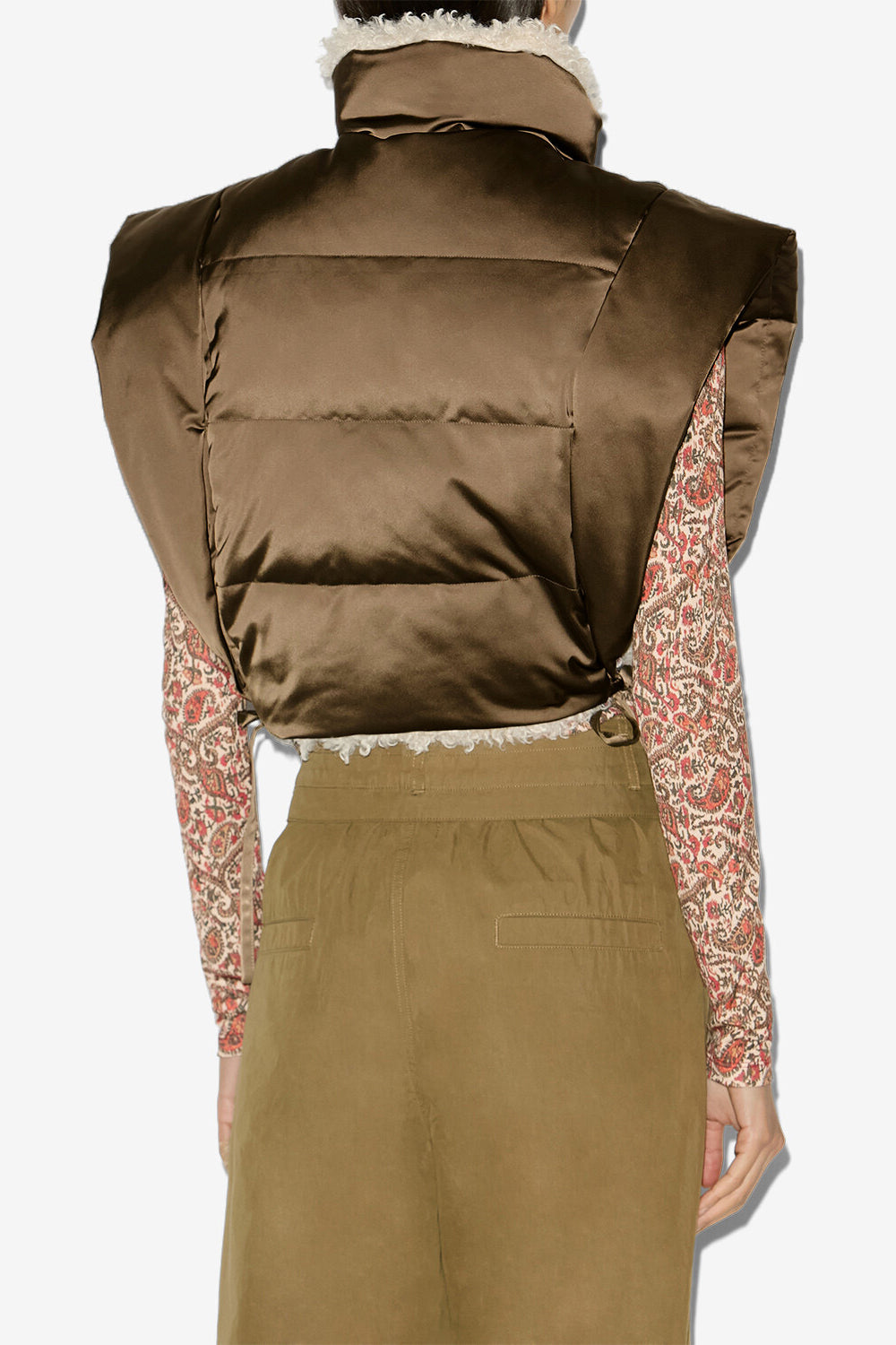 Wendbare weste hoodiali ohne ärmel - Khaki - Woman - 5