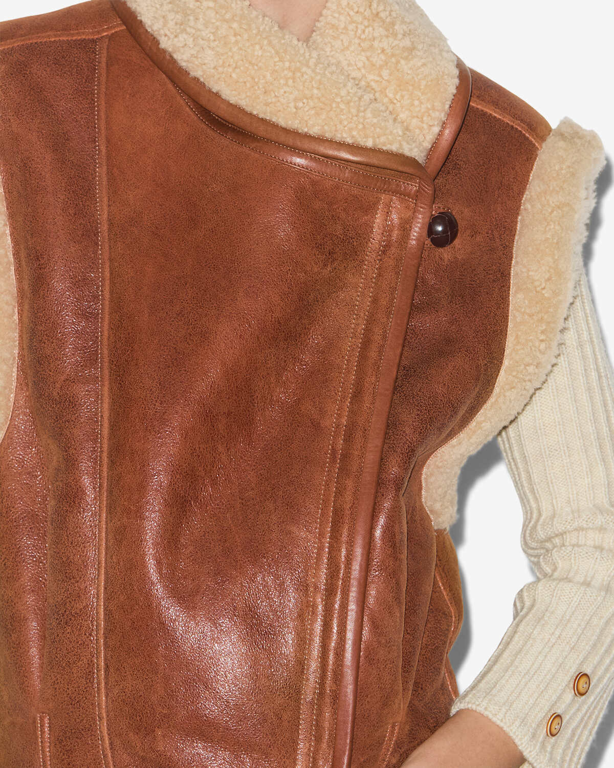 Gilet alime Woman Cognac 4