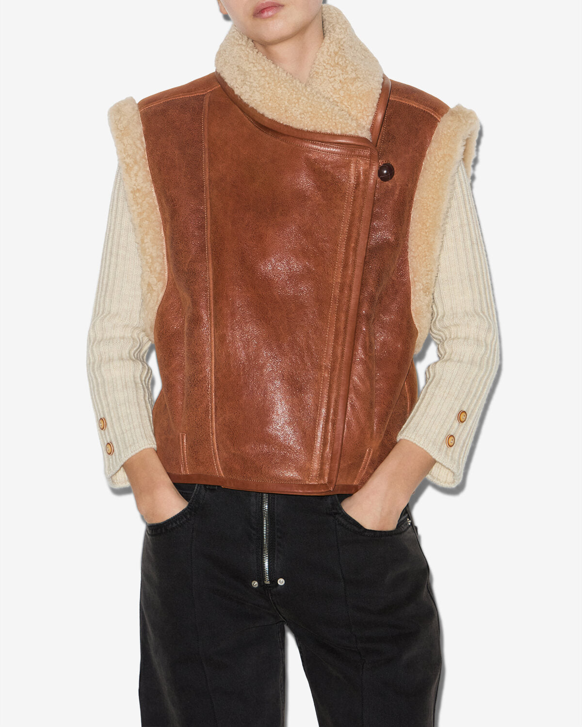 Gilet alime Woman Cognac 4