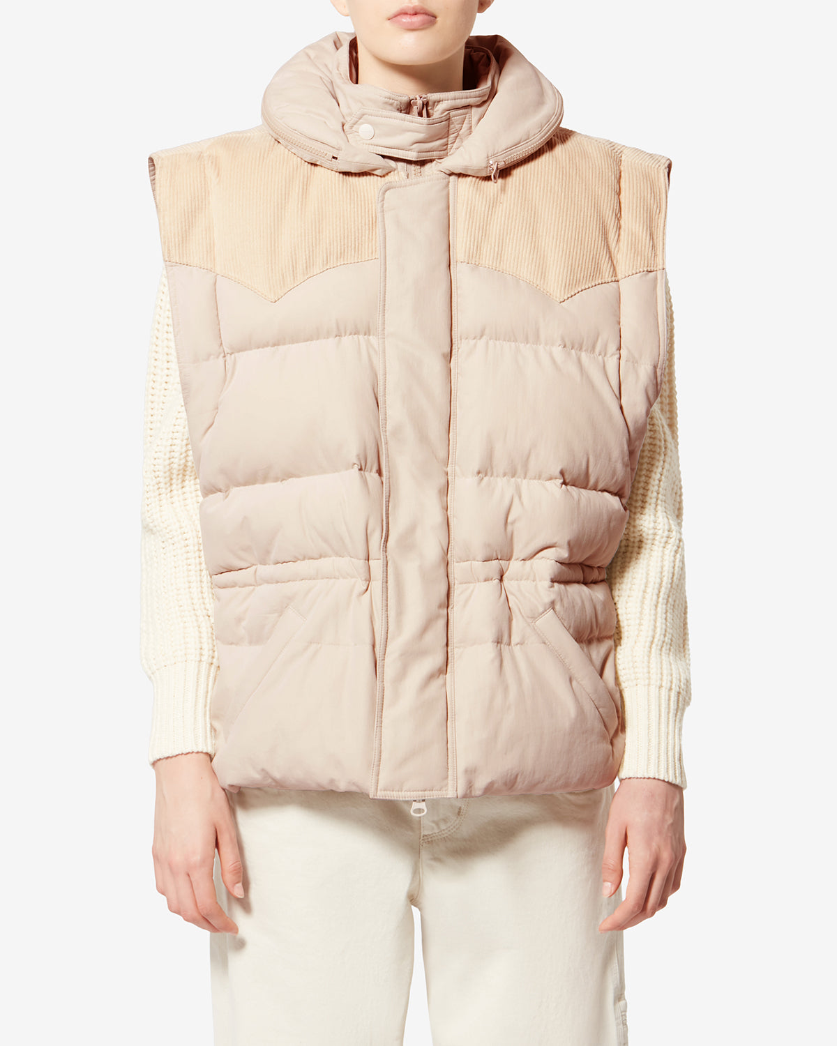 Gilet sans manches matelassé olfa - Écru - Woman - 3