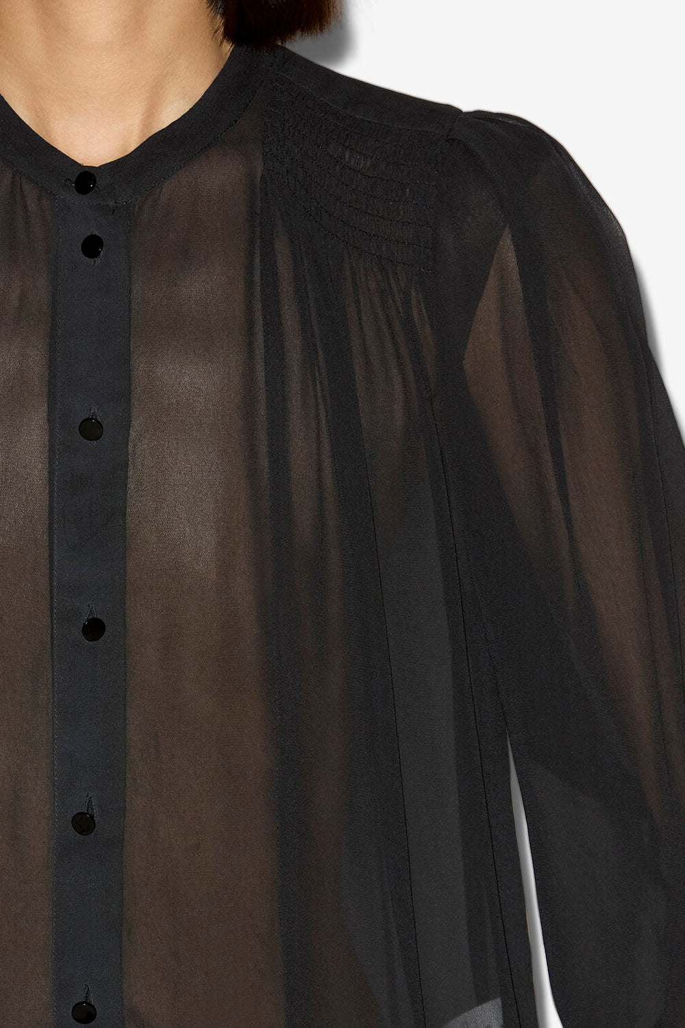 Blusa noeline en crepé estampado - Negro - Woman - 3