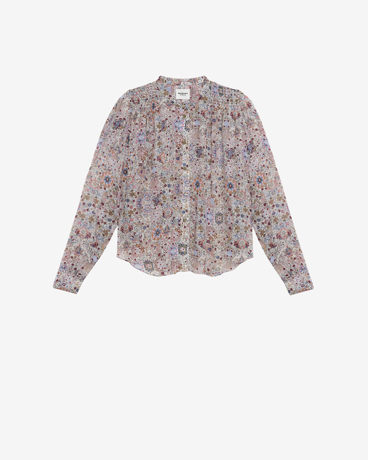 Noeline printed crepe blouse - Ecru - Woman - 5