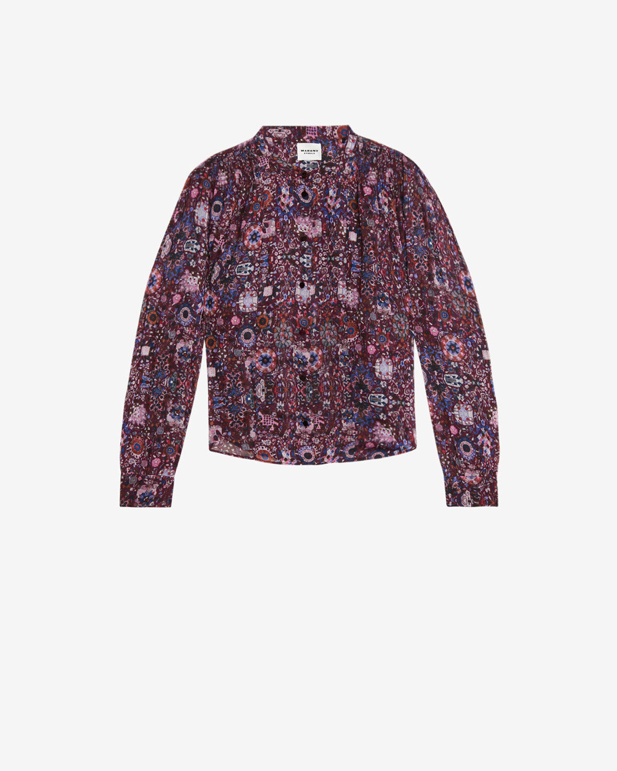 Blusa noeline en crepé estampado - Plum - Woman - 5