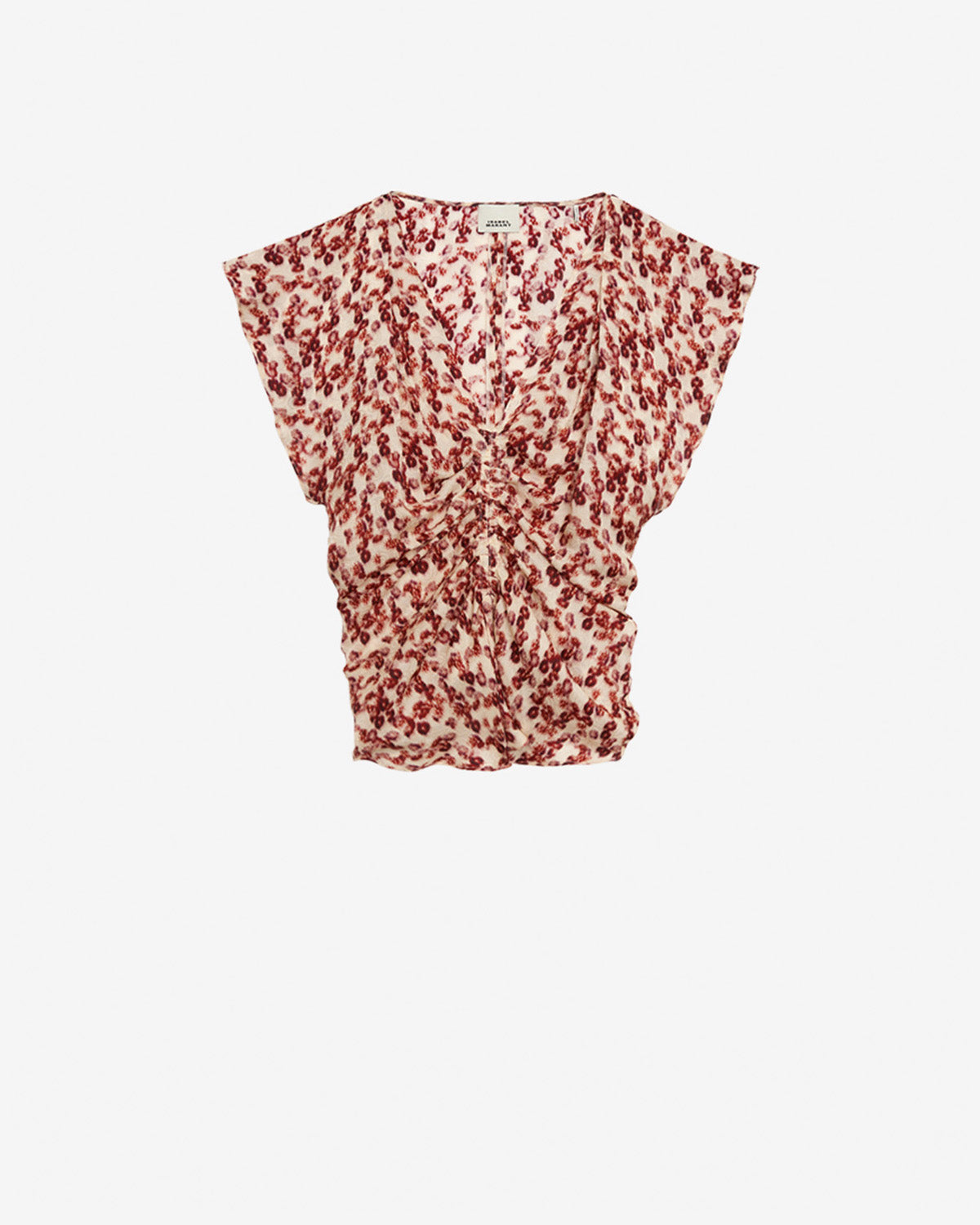 Top fluido lonea in jacquard con motivo - Garnet - Woman - 5