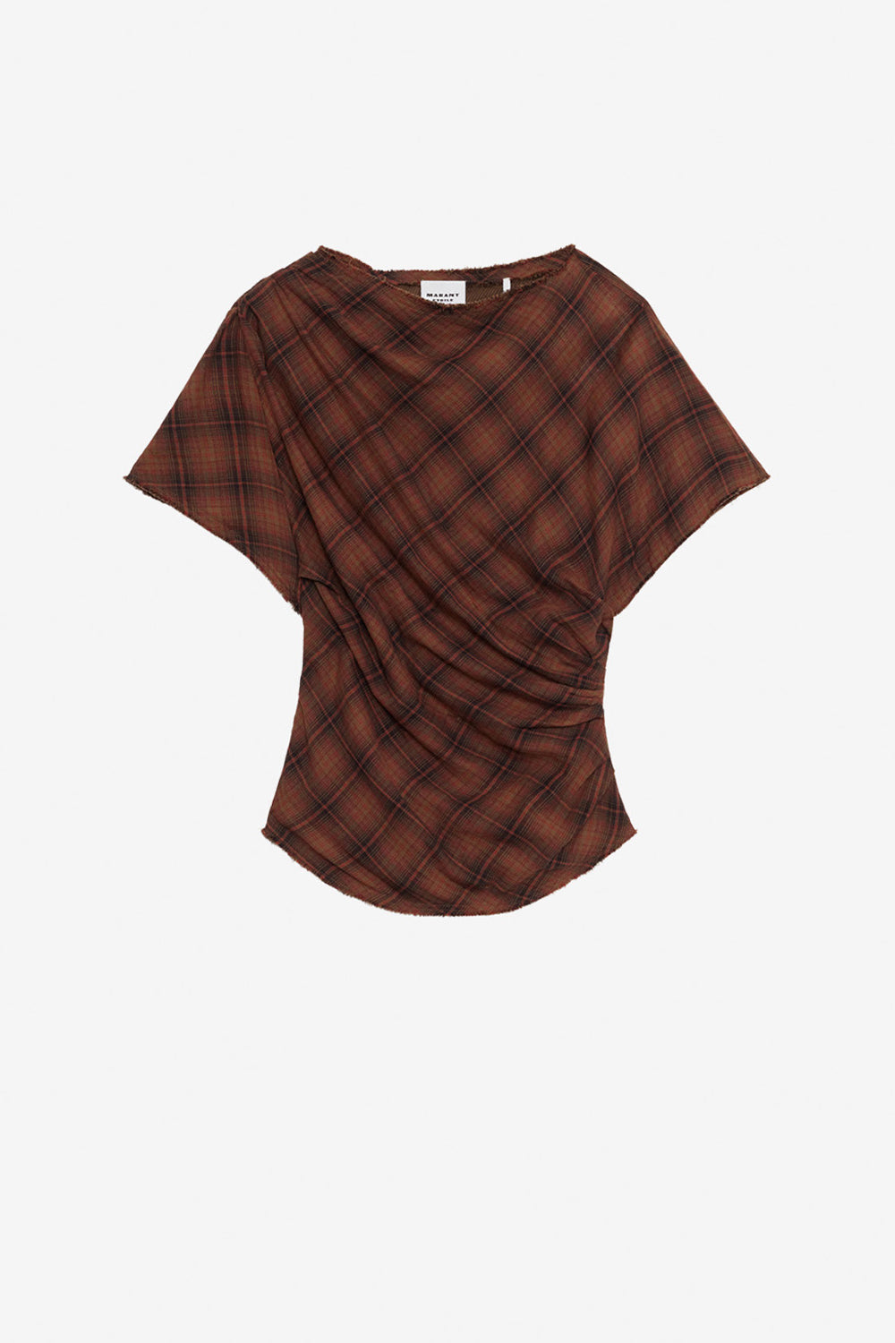 Top asimétrico neyela de cuadros - Dark bronze - Woman - 1