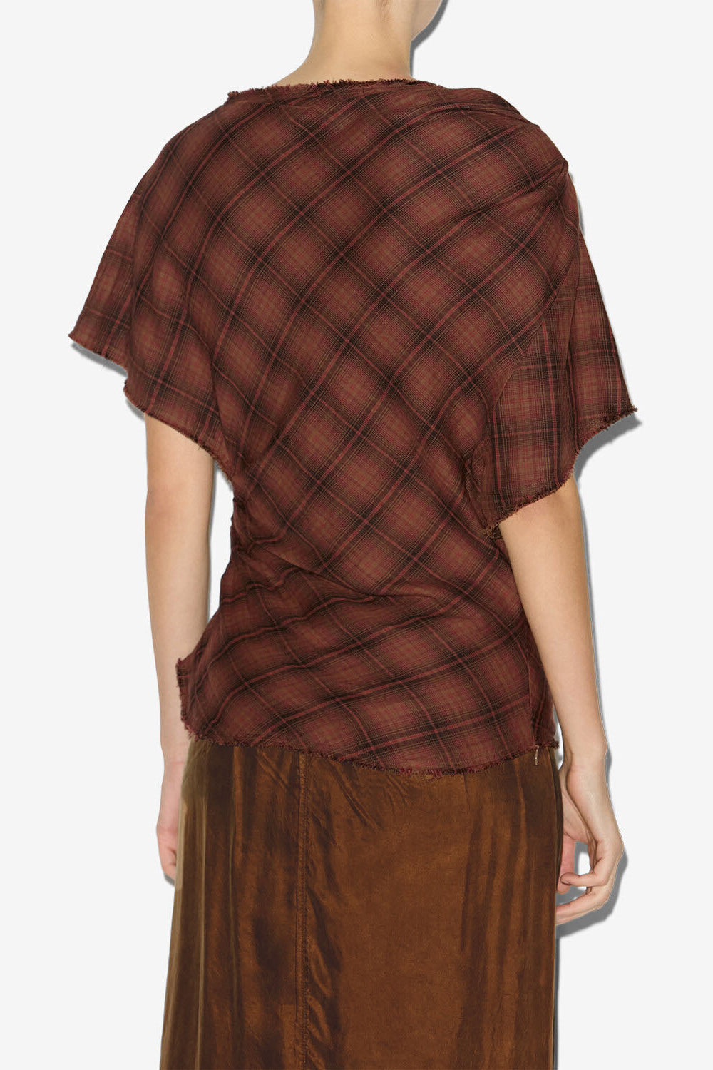 Top asimétrico neyela de cuadros - Dark bronze - Woman - 4
