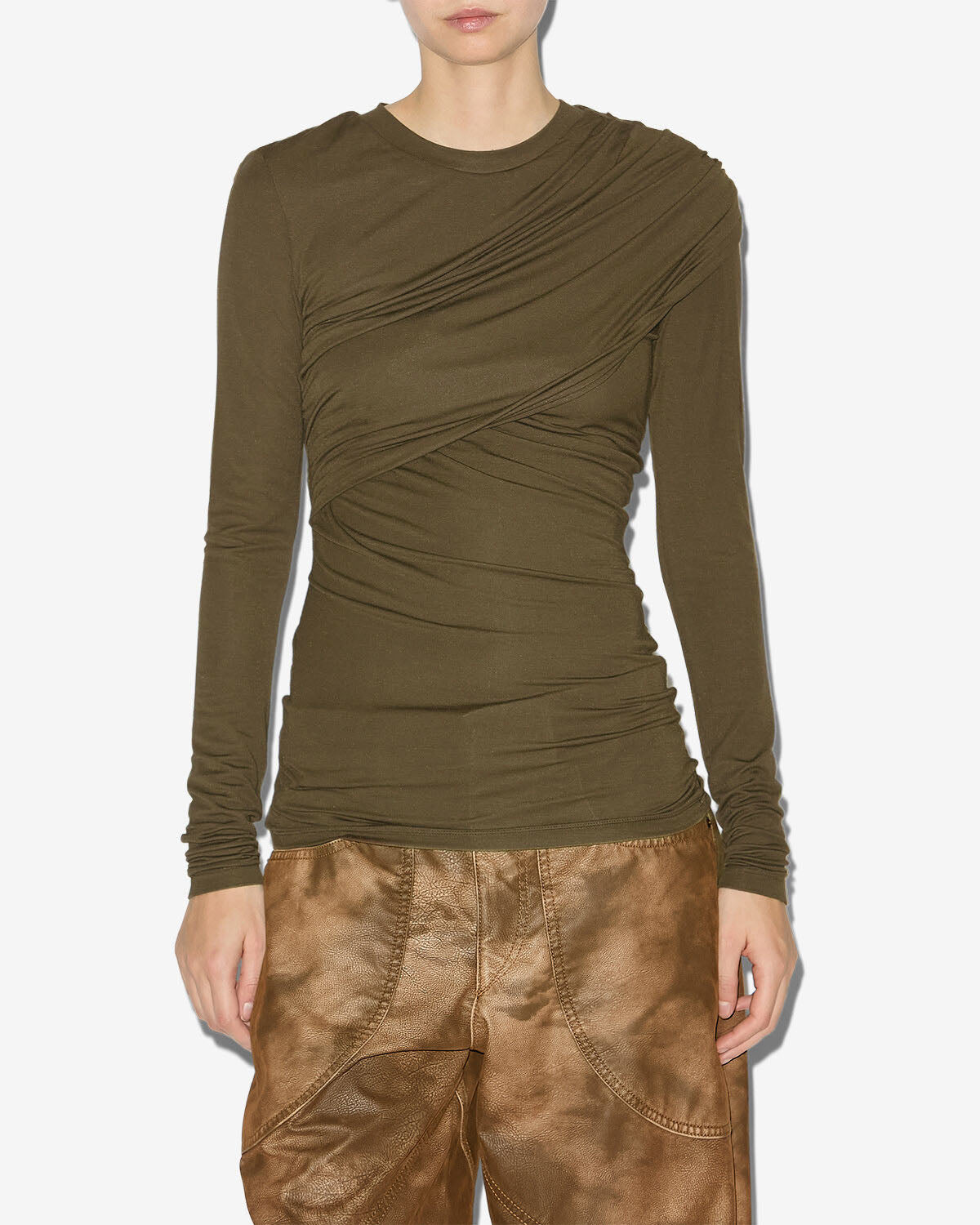 Dressi top Woman Khaki 2