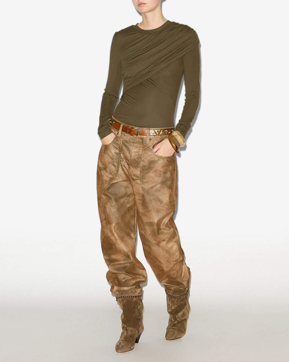 Dressi top Woman Khaki 4