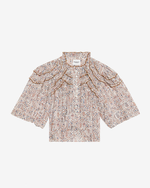 Isabel Marant RO0606FAB3J04I86OR 関税送料込 LONEA TOP Woman Light Red/Ecru | ISABEL MARANT Official