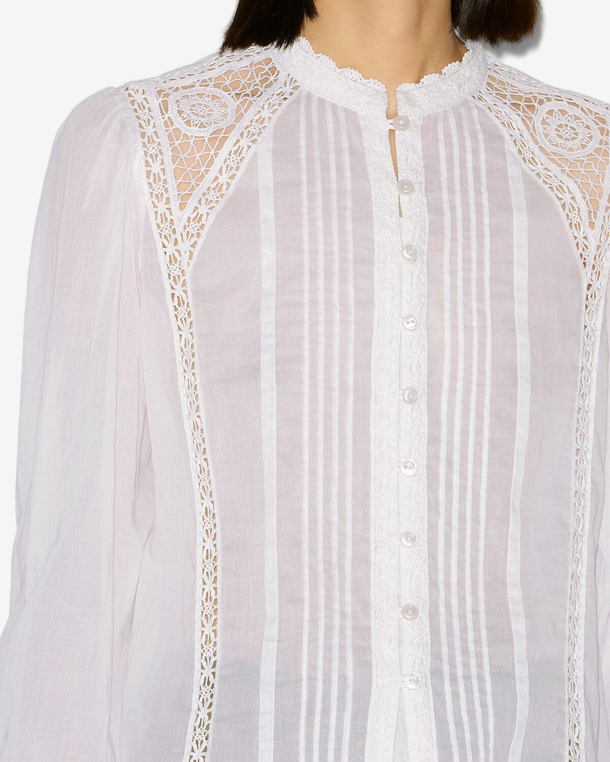 Greicy cotton voile blouse - White - Woman - 2