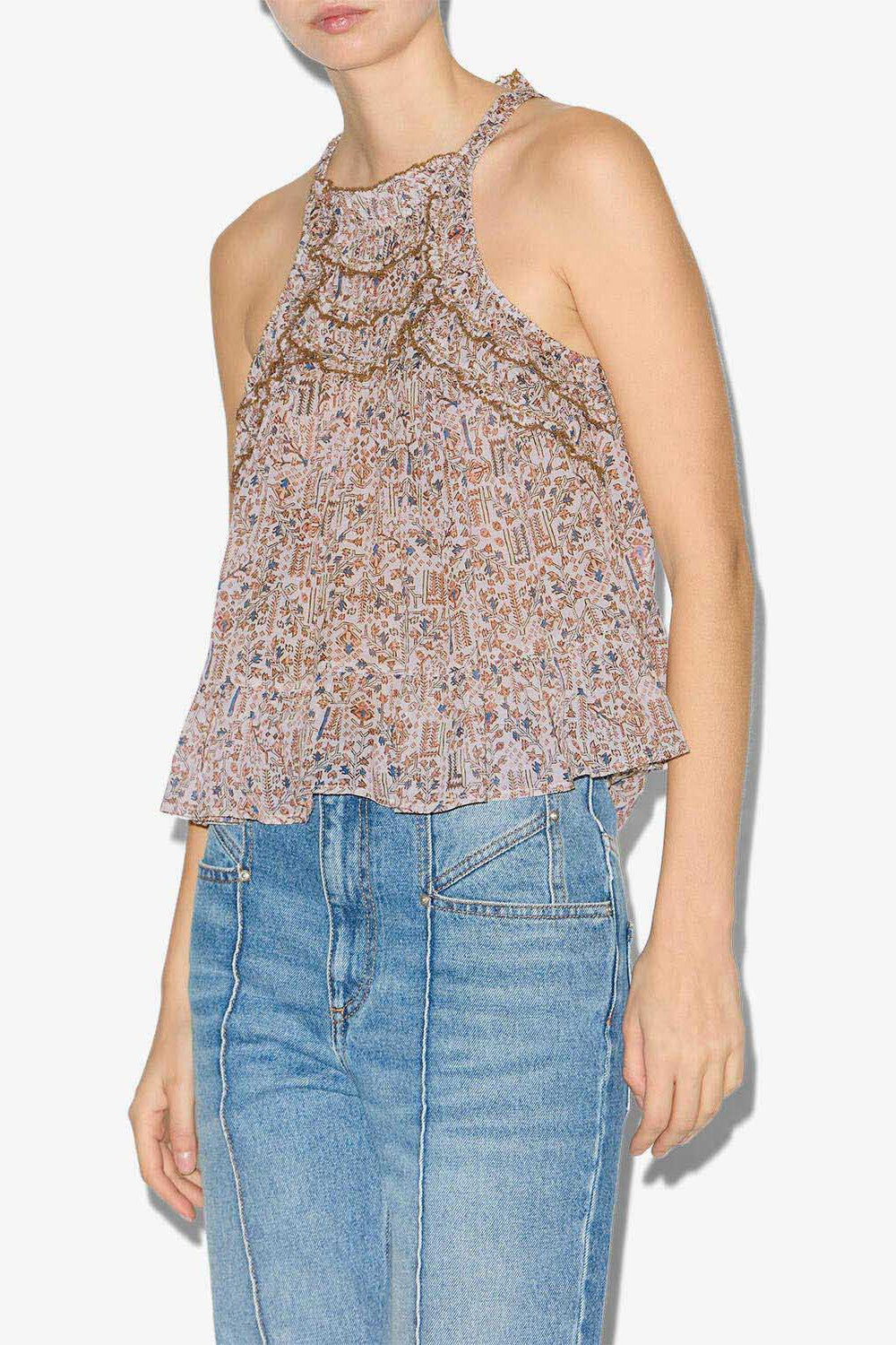 Top de algodón fruncido carlee - Crudo - Woman - 3