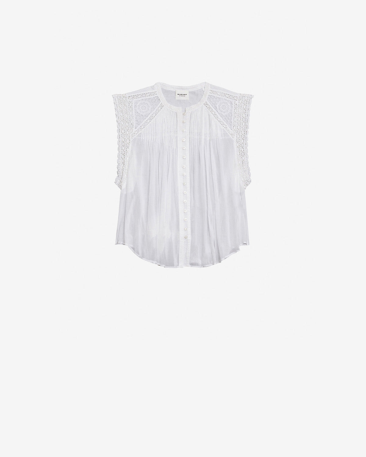 Gresia cotton voile top - White - Woman - 4