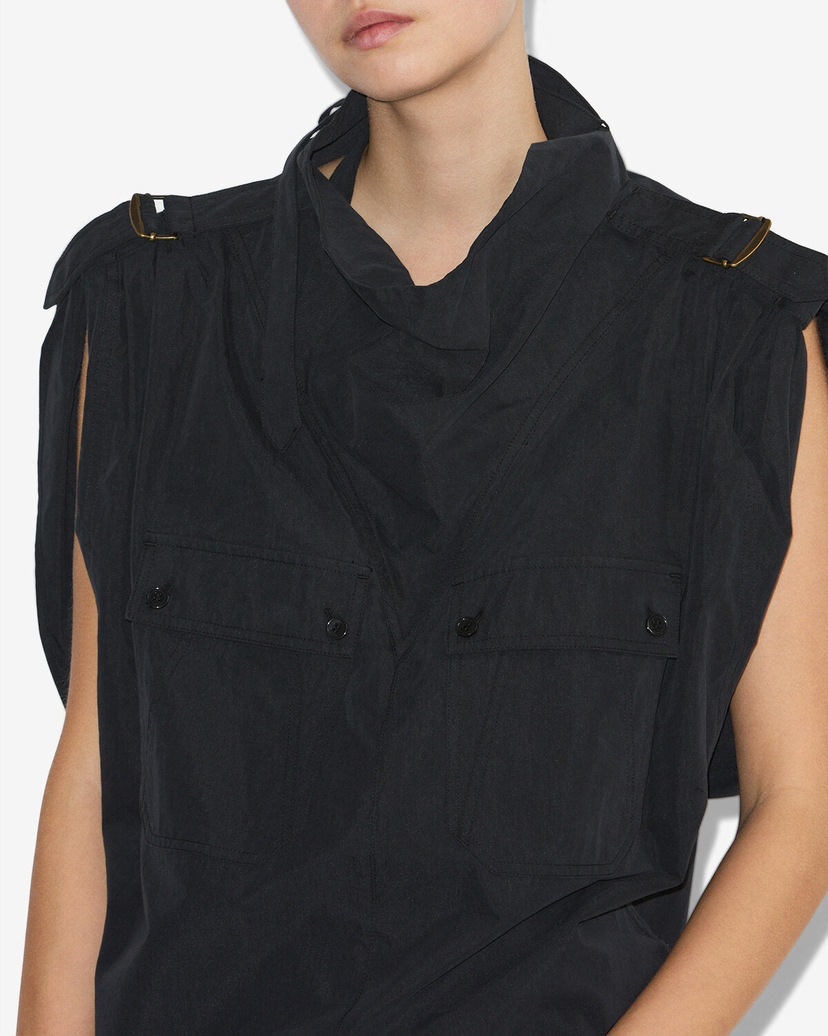 NEMIA TOP Woman black | ISABEL MARANT Official online store