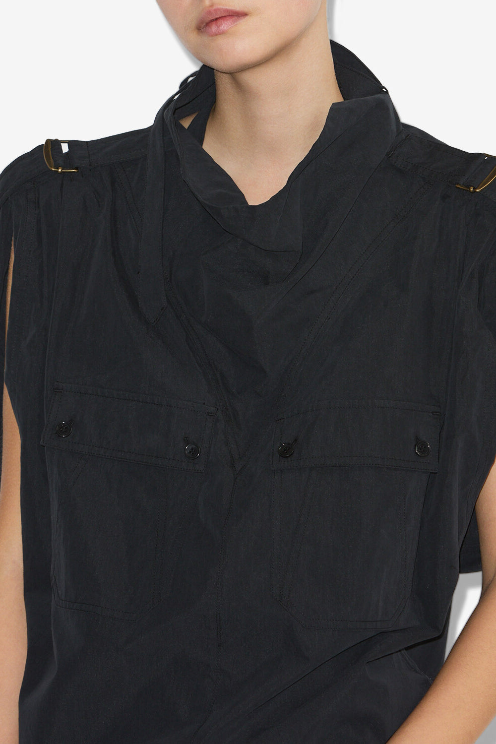 Top nemia en algodón crujiente - Negro lavado - Woman - 3