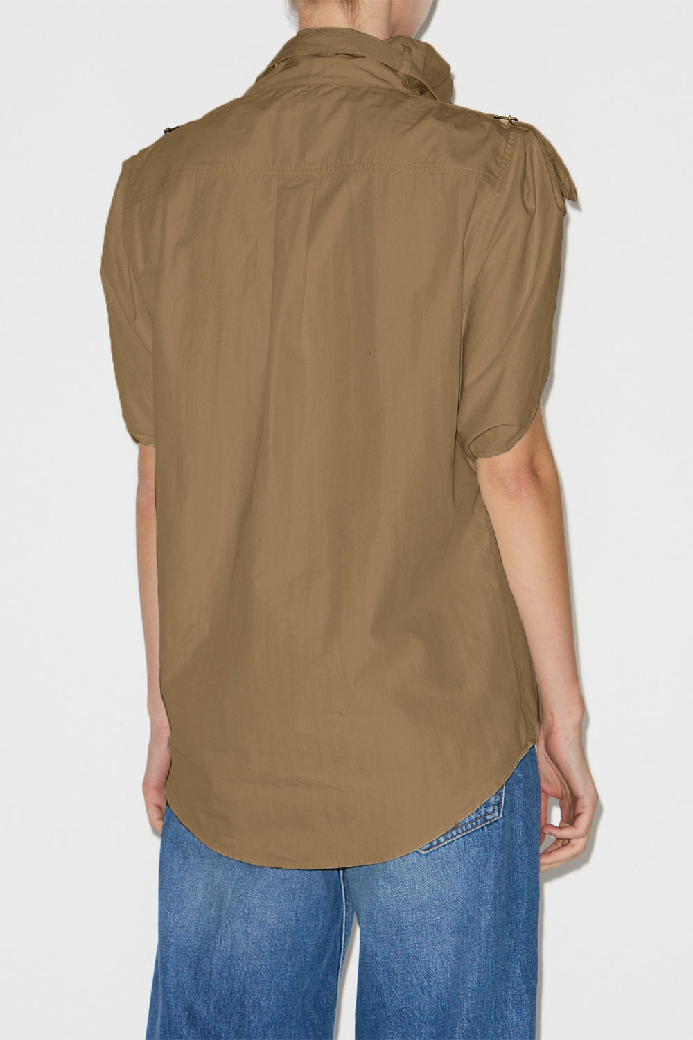 Top nemia en algodón crujiente - Caqui - Woman - 5