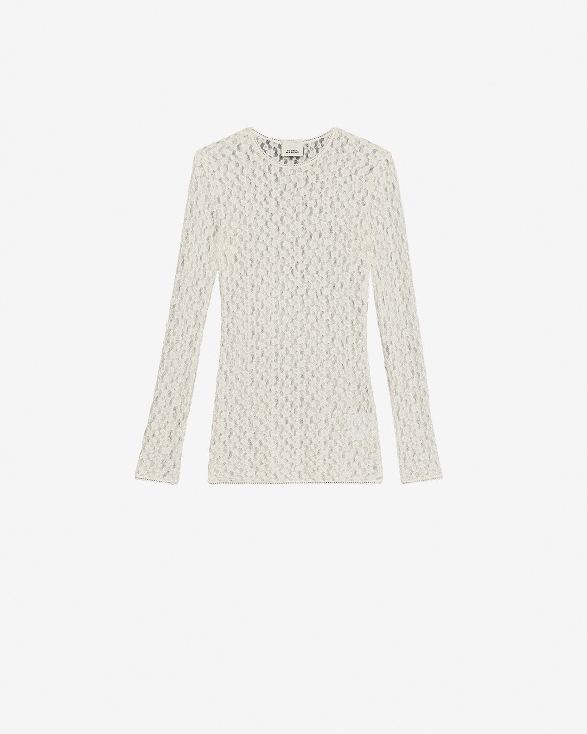 Top a maniche lunghe gaelle in pizzo - Ecru - Woman - 4