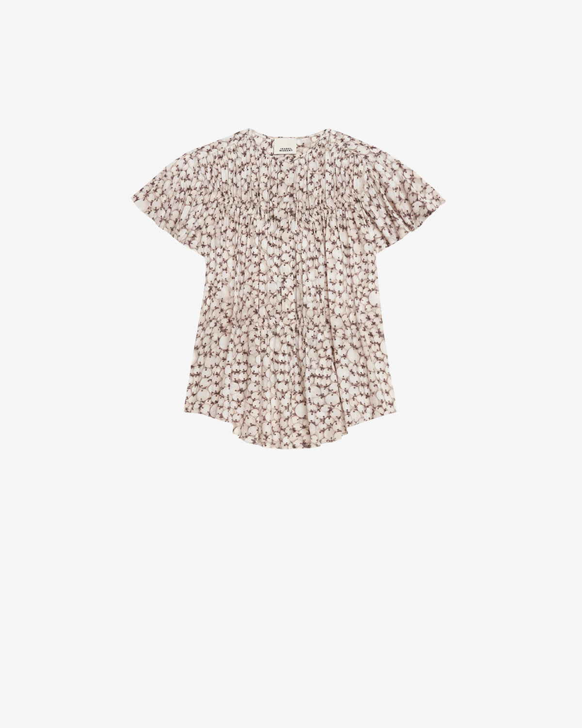 Synda printed silk top - Ecru - Woman - 4