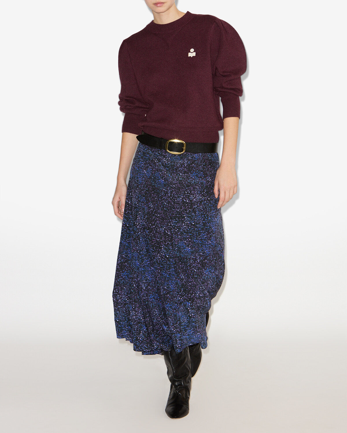 スカート Isabel Marant Hortensia Midi Skirt ISABEL MARANT Hortensia asymmetric snake-print silk-blend