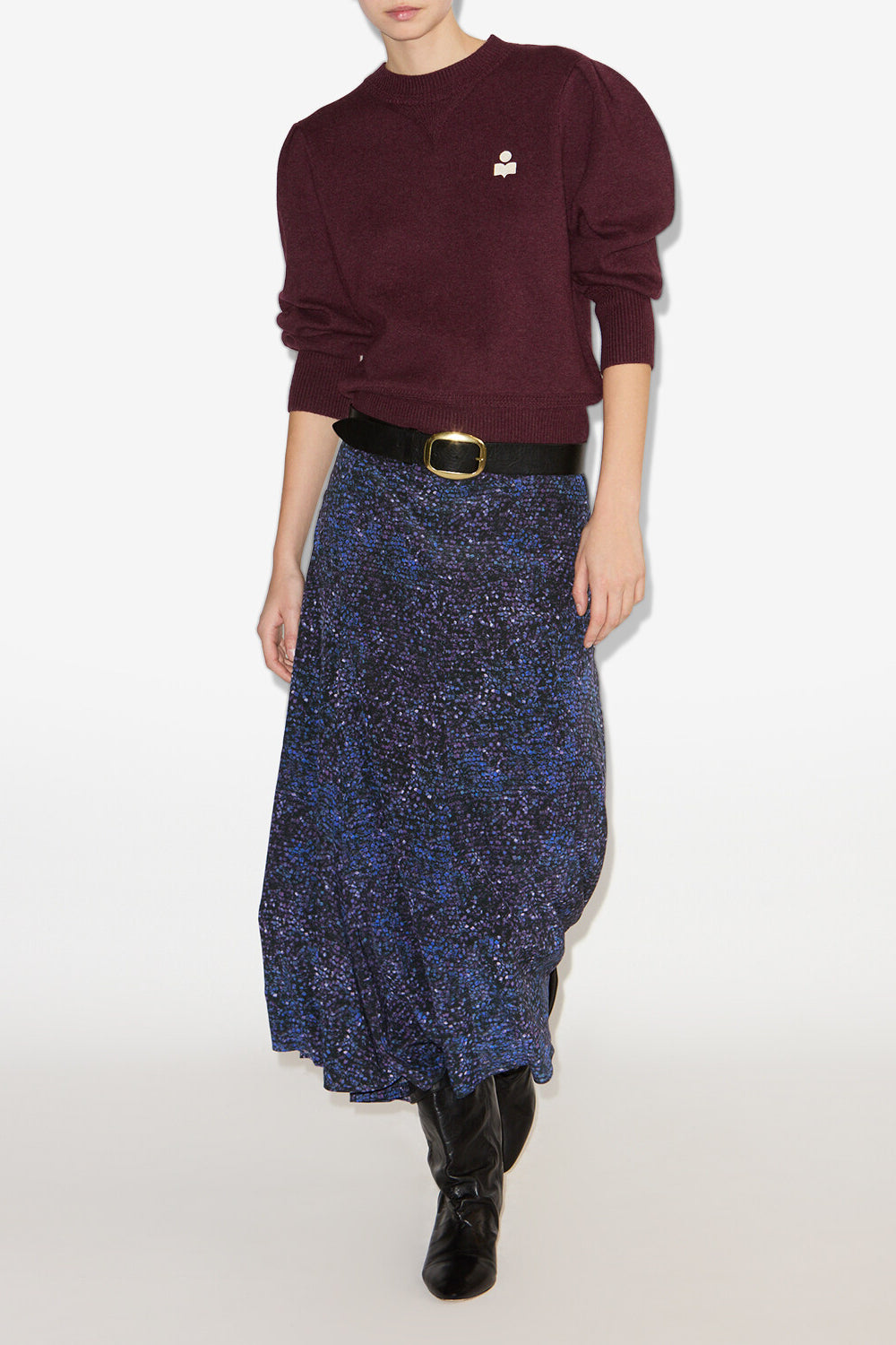 Hortensia printed midi skirt - Midnight - Woman - 2