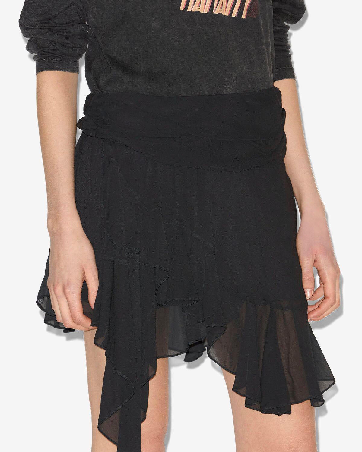 Berenicia short frilly skirt - Black - Woman - 3