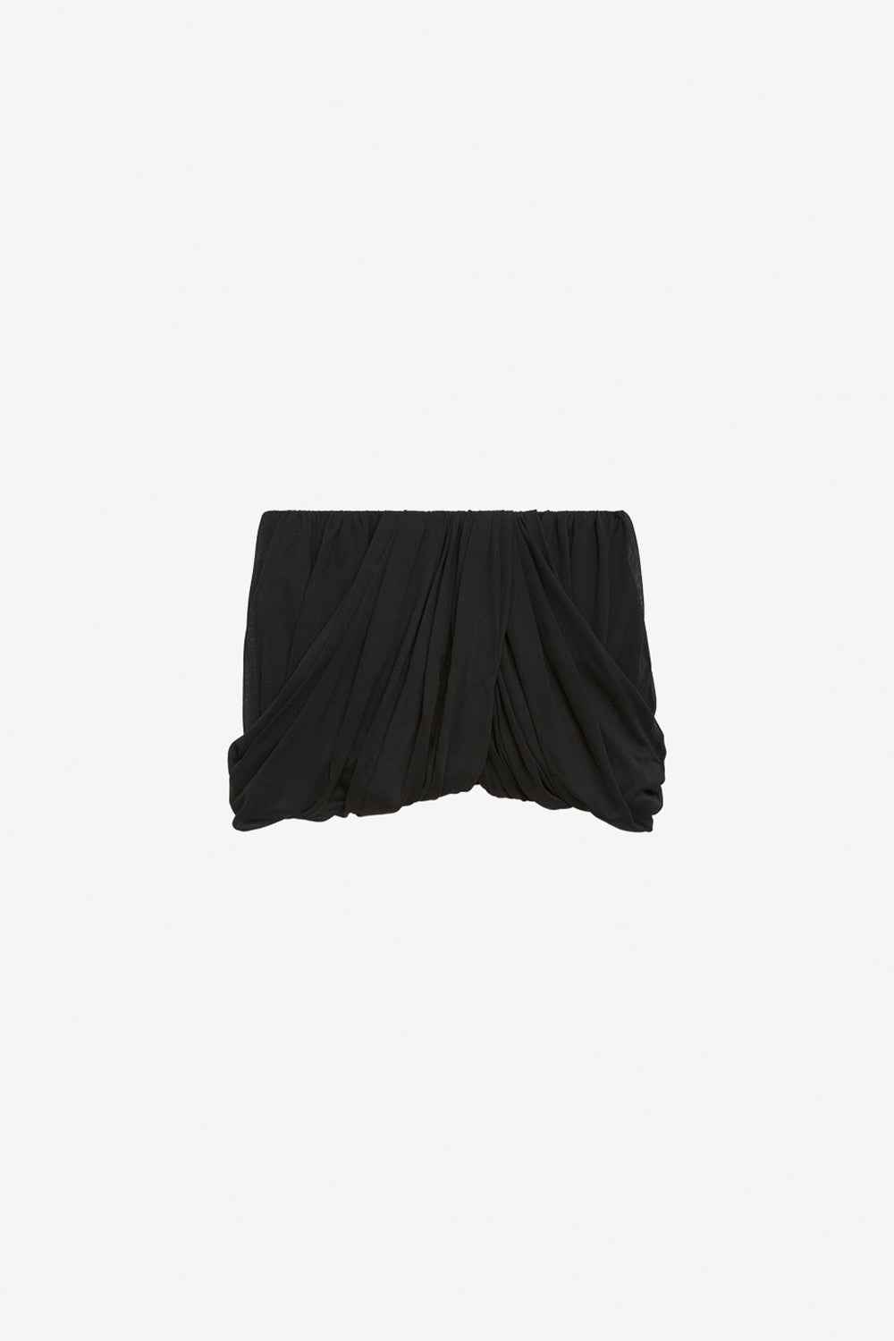 Ambrine draped jersey mini skirt - Black - Woman - 1