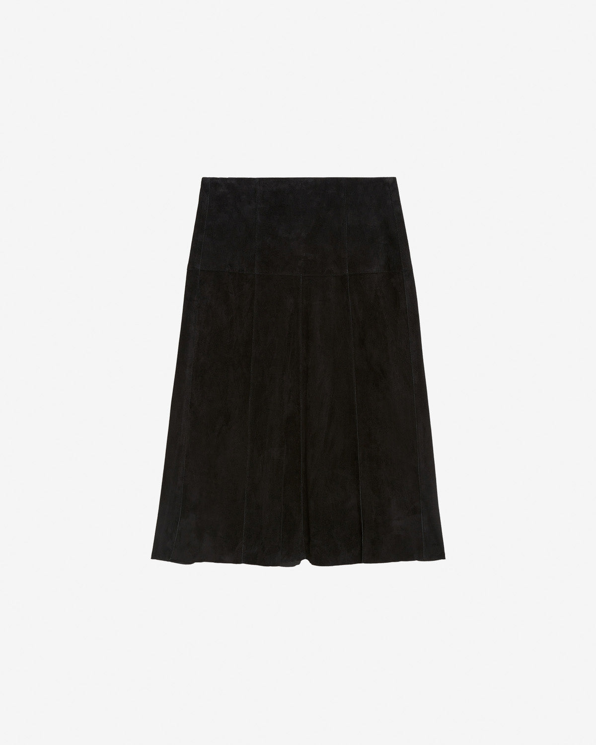 Midi-rock devy aus veloursleder - Schwarz - Woman - 5