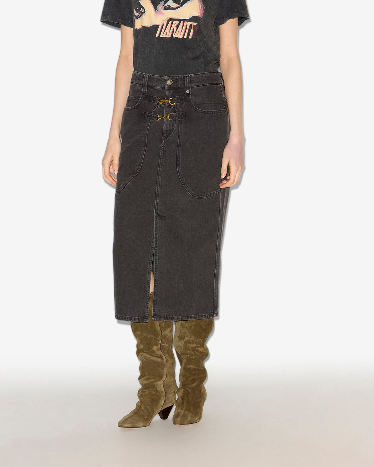 Falda pavina Woman Negro lavado 4