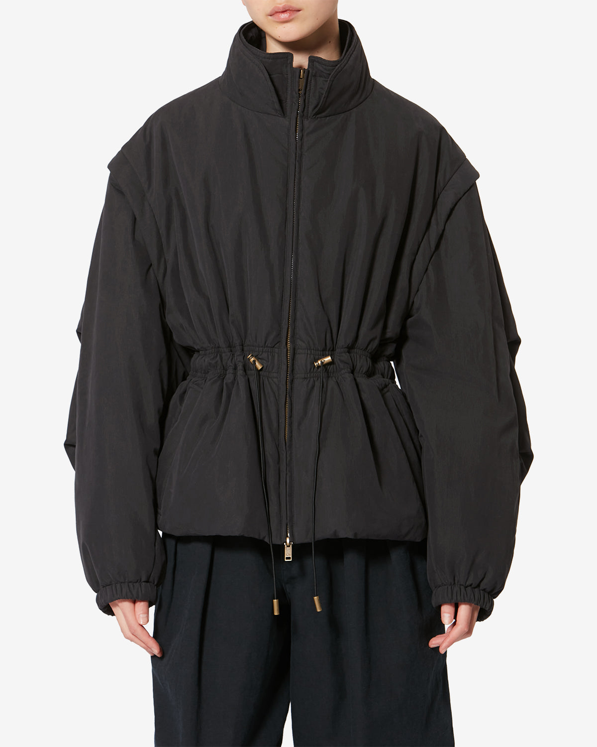 Dastyni short 2-in-1 zip-up coat - Black - Woman - 3