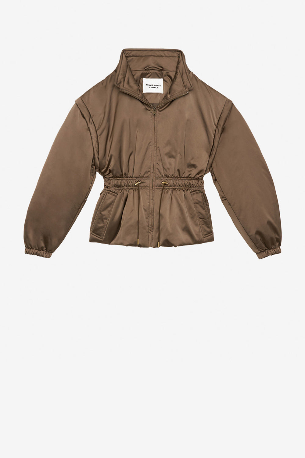 Manteau dastyni en satin matelassé - Kaki - Woman - 1
