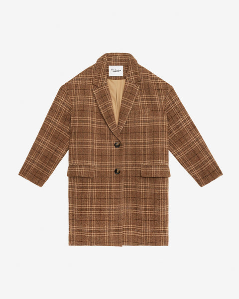 ISABEL MARANT ETOILE コート ツイード カーキブラウン 36 ISABEL MARANT ETOILE コート ツイード カーキブラウン 36