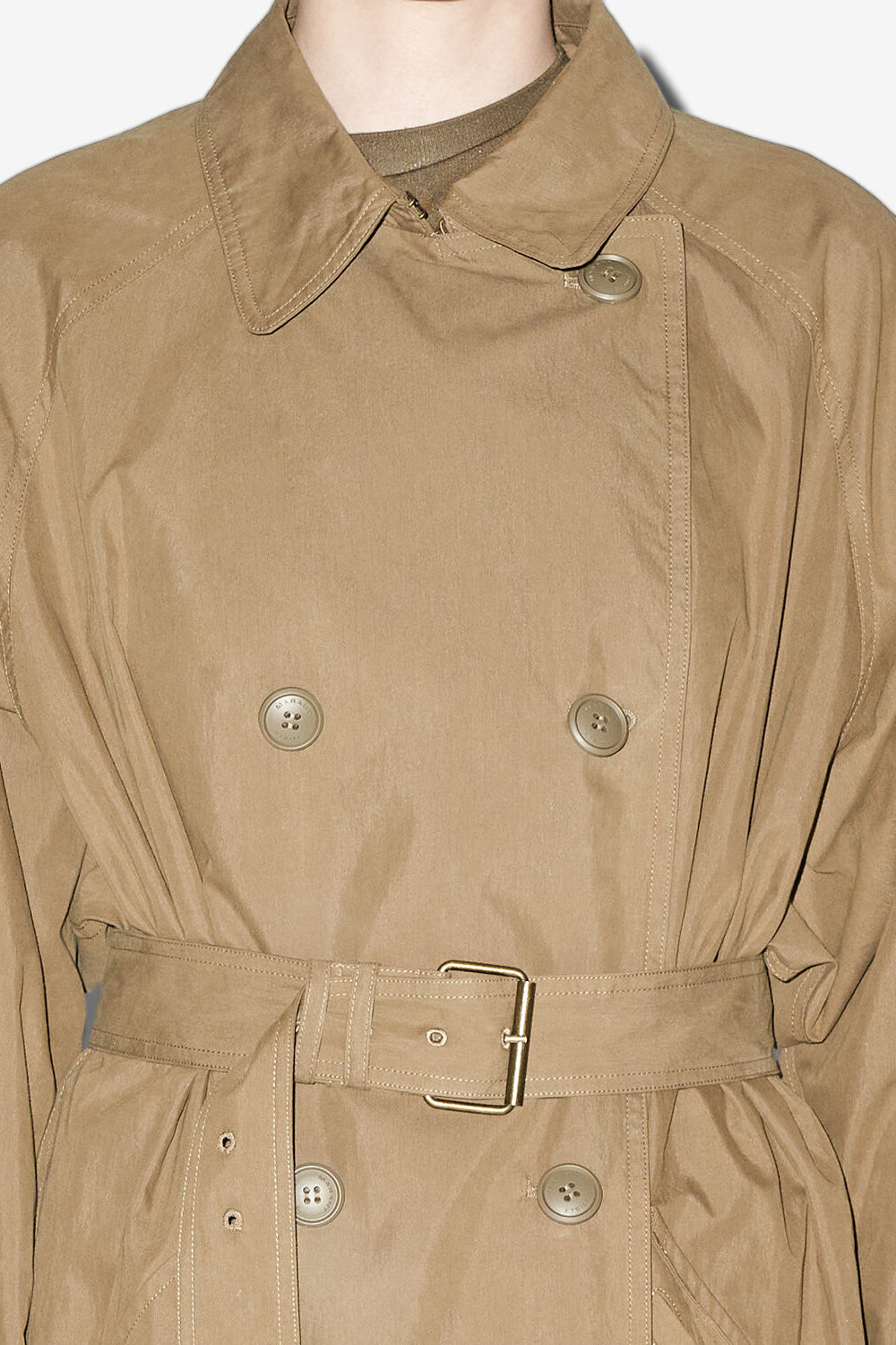 Manteau long cacilda en coton  - Kaki - Woman - 2