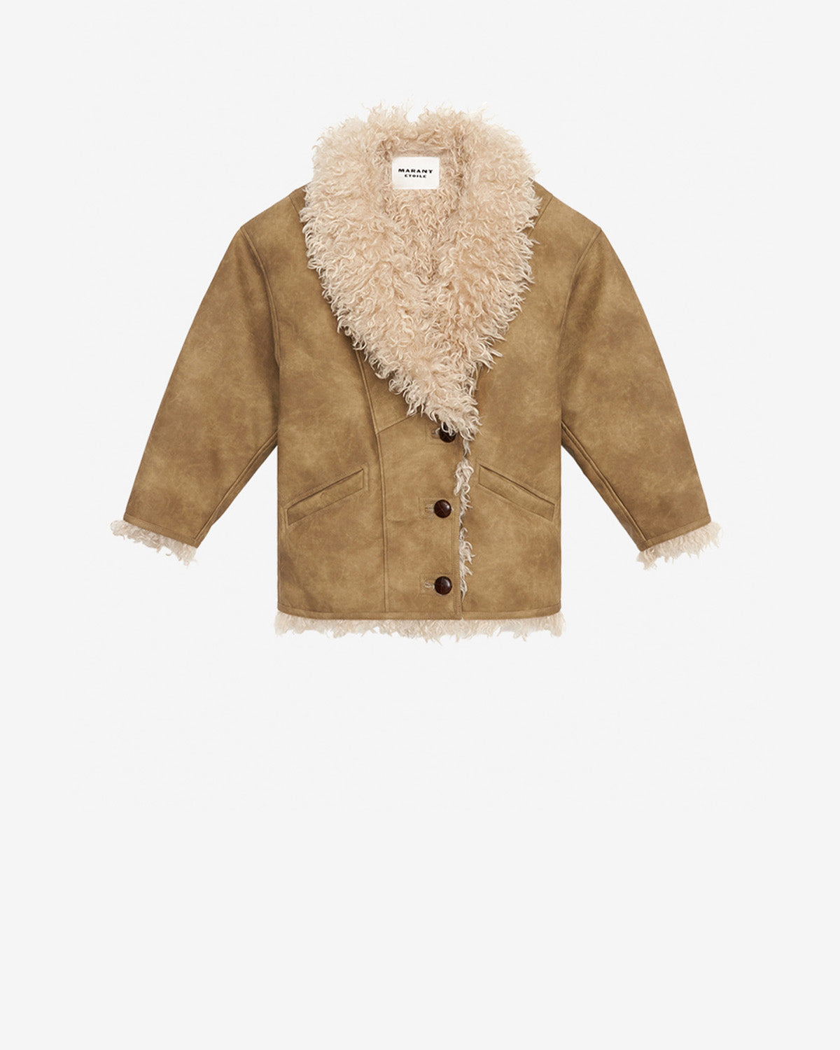 Cappotto clea in ecopelliccia shearling - Taupe - Woman - 5