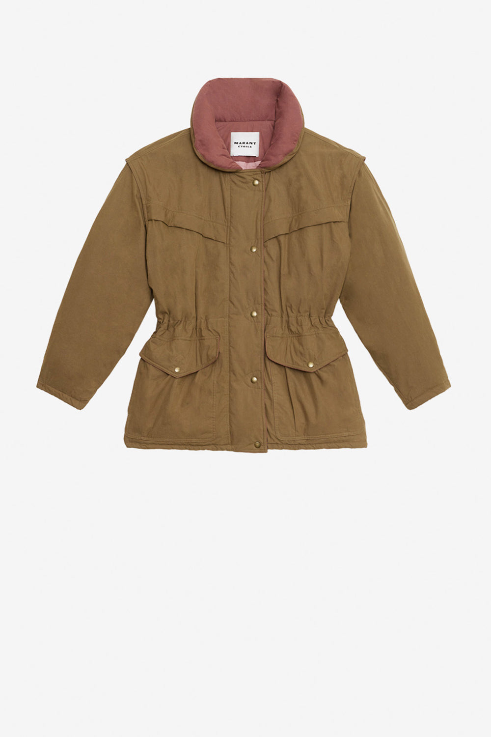 Manteau damone bicolore en coton  - Kaki - Woman - 1