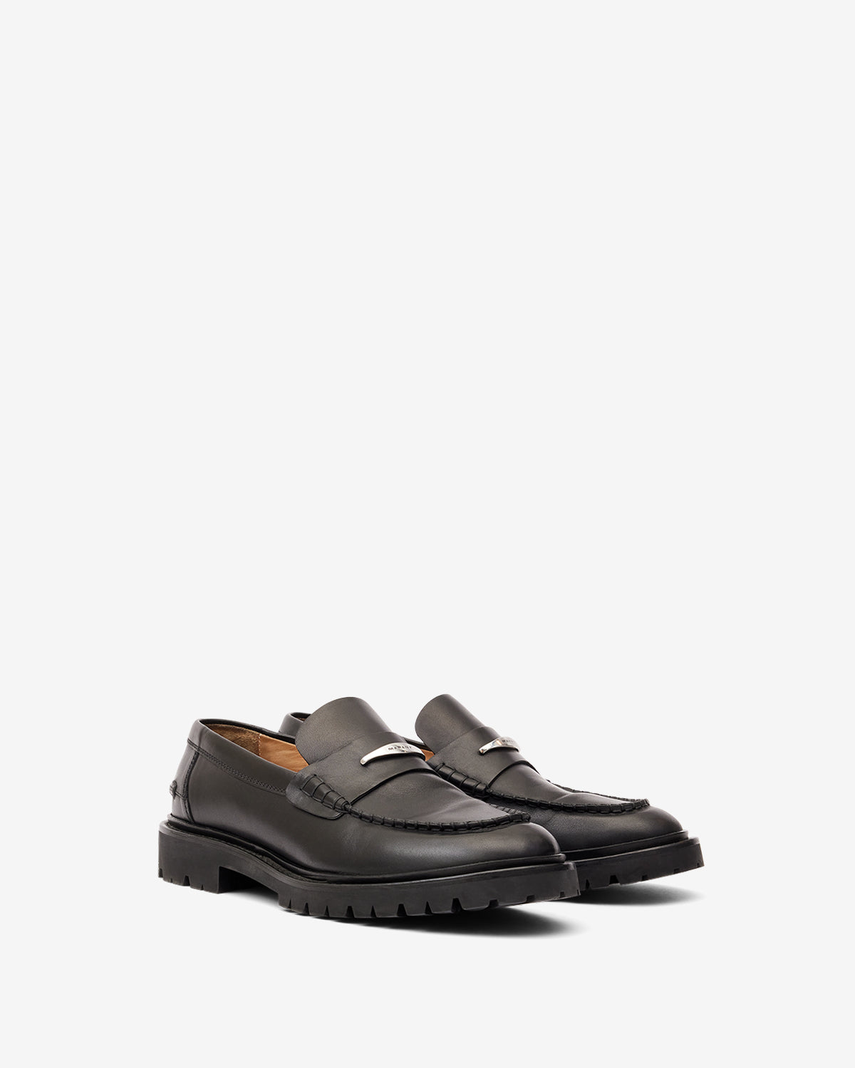 Frezzah calfskin leather loafers - Black - Man - 3