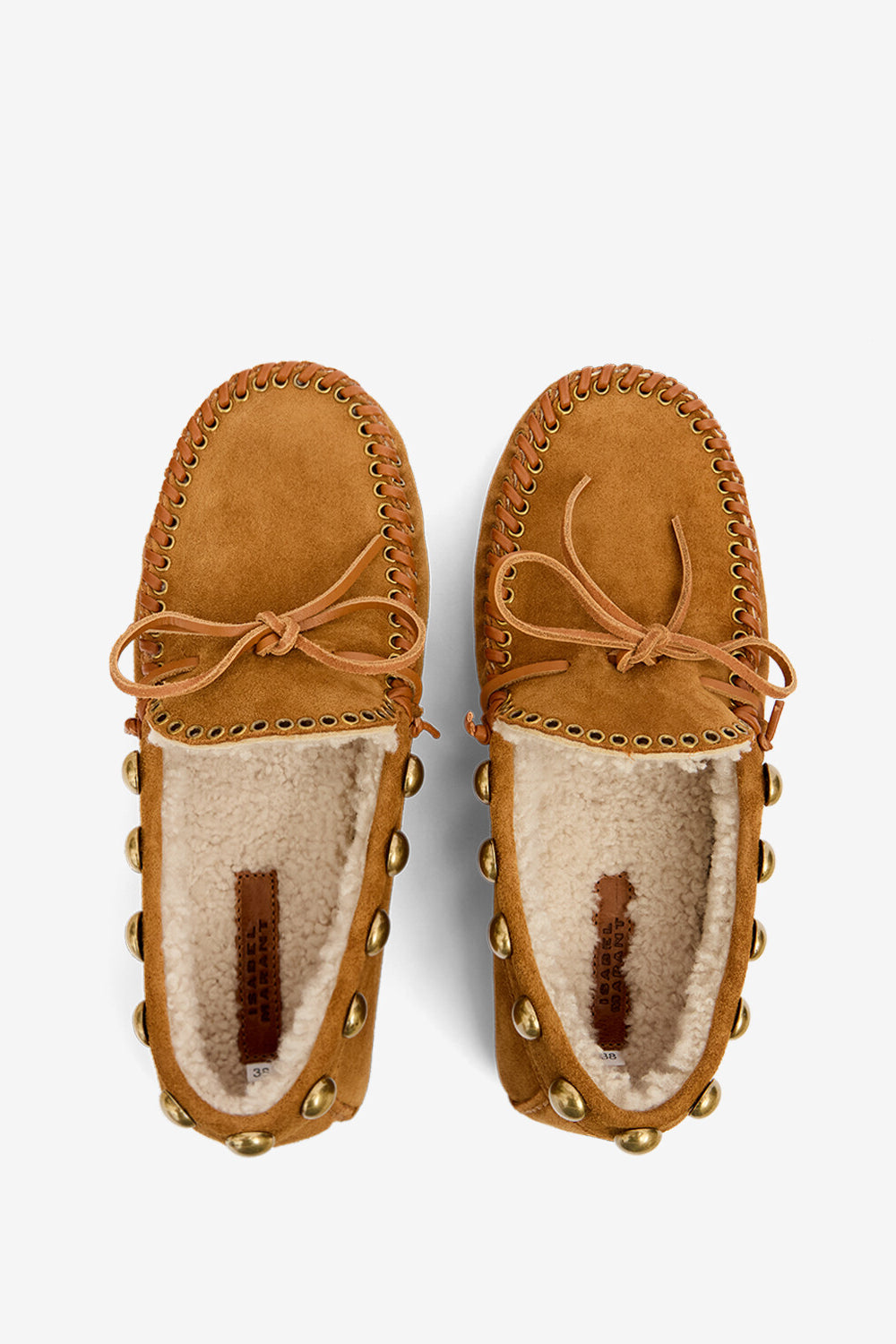 Mocassins fitza en cuir fourré - Cognac-doré - Woman - 4