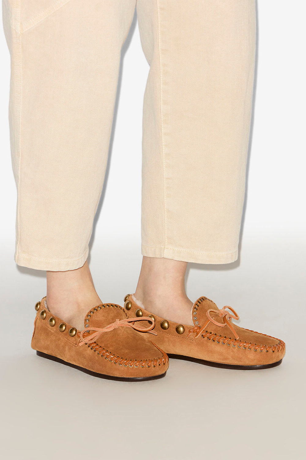 Mocassins fitza en cuir fourré - Cognac-doré - Woman - 5