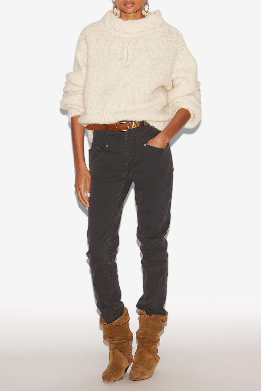 Jean slim niliane en denim  - Noir délavé - Woman - 2
