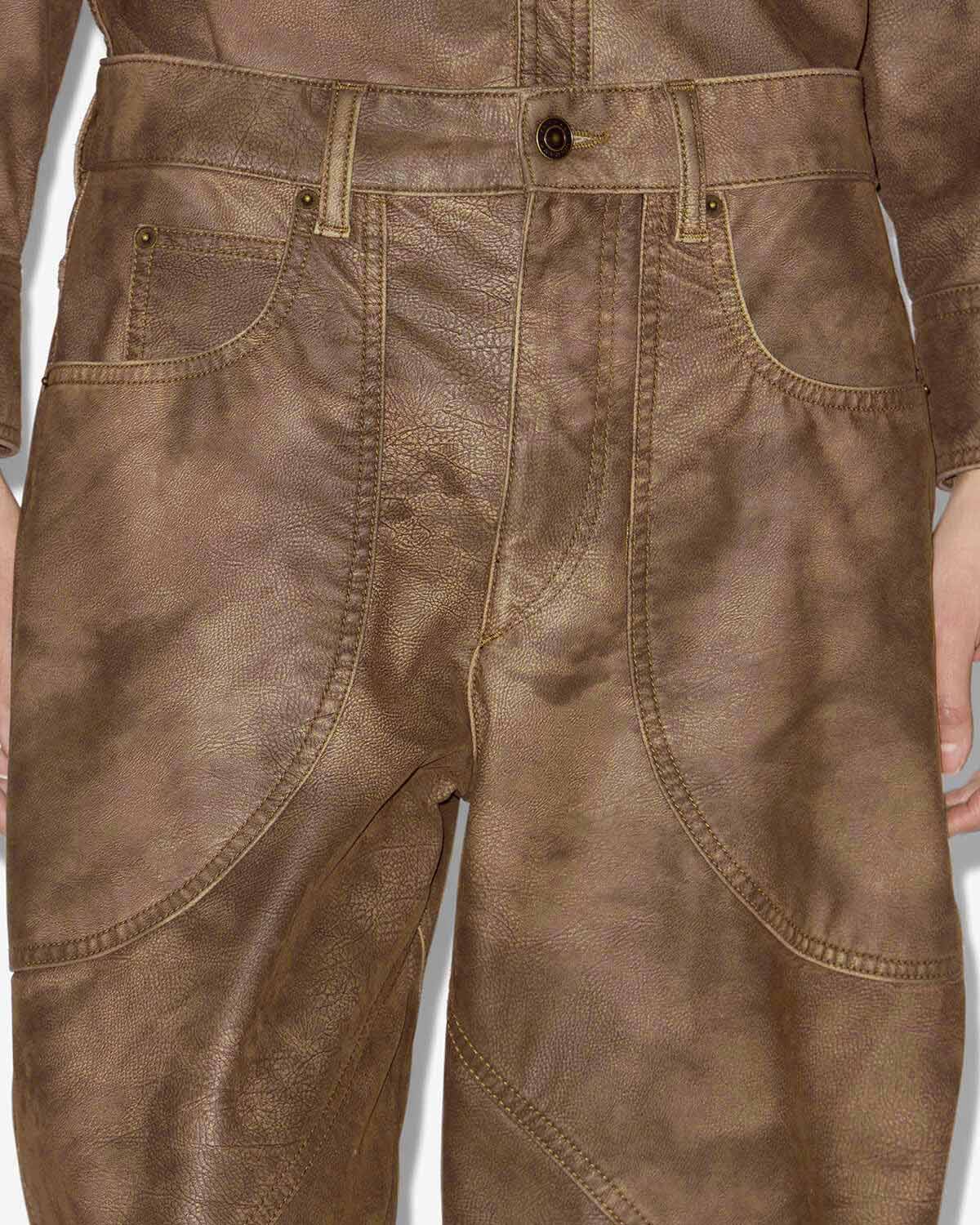 Pantaloni kelvina in ecopelle - Tabacco - Woman - 1