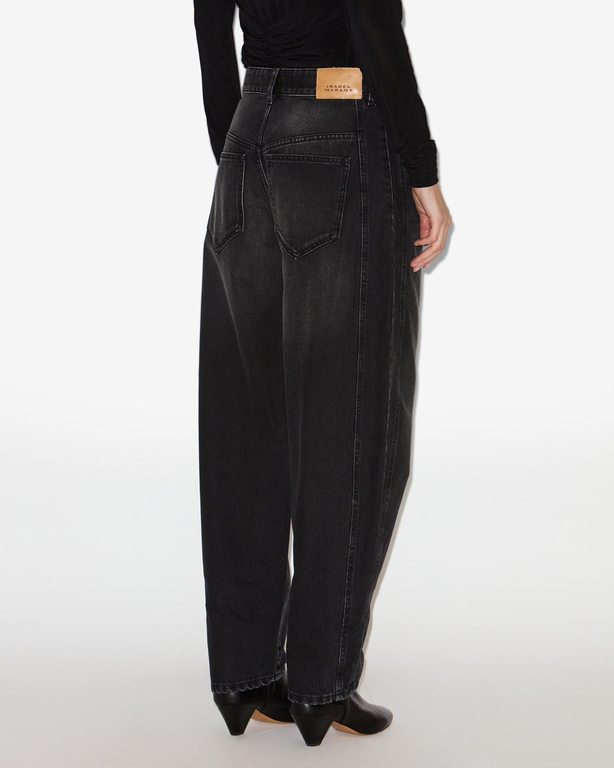 Oriane denim barrel jeans - Black - Woman - 4