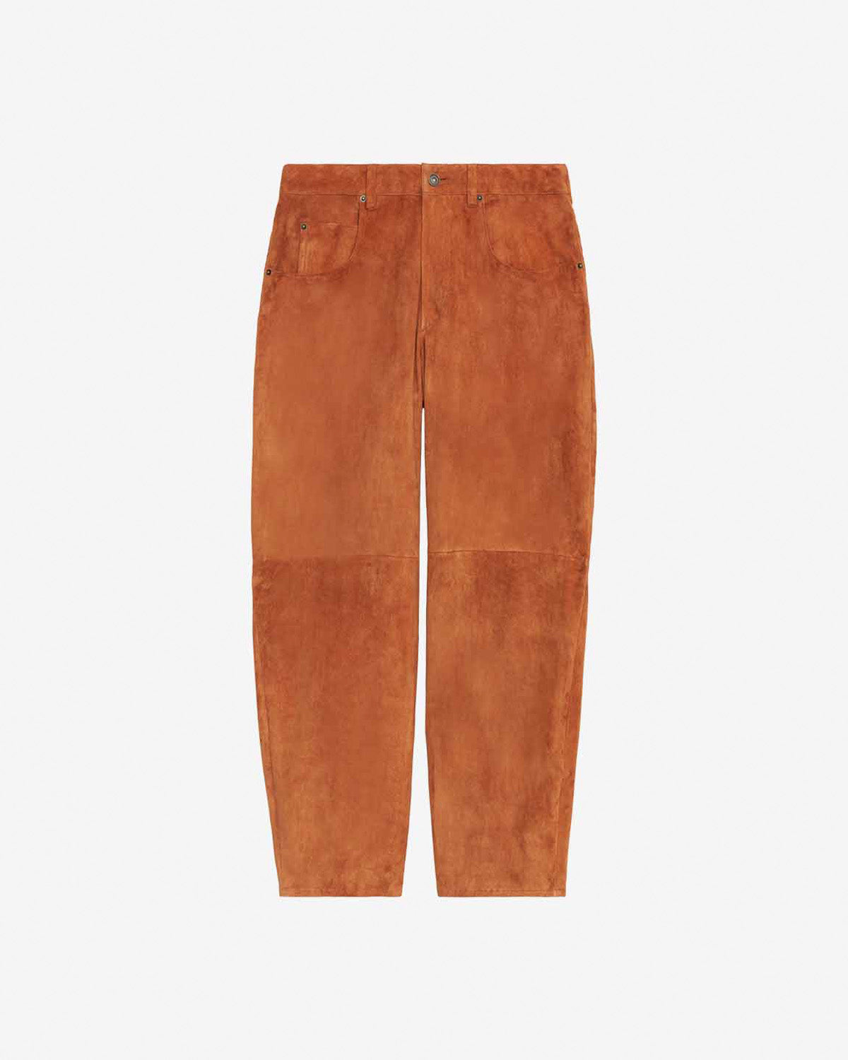 Pantalón darielle de cuero suave de ante - Cognac - Woman - 4